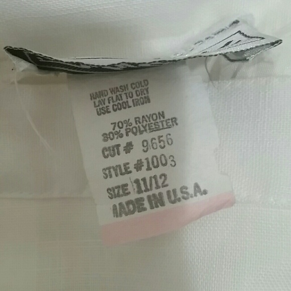 Pleated Midi Skirt White Lined Pencil Below Knee Pleated Vintage USA - Picture 3 of 3